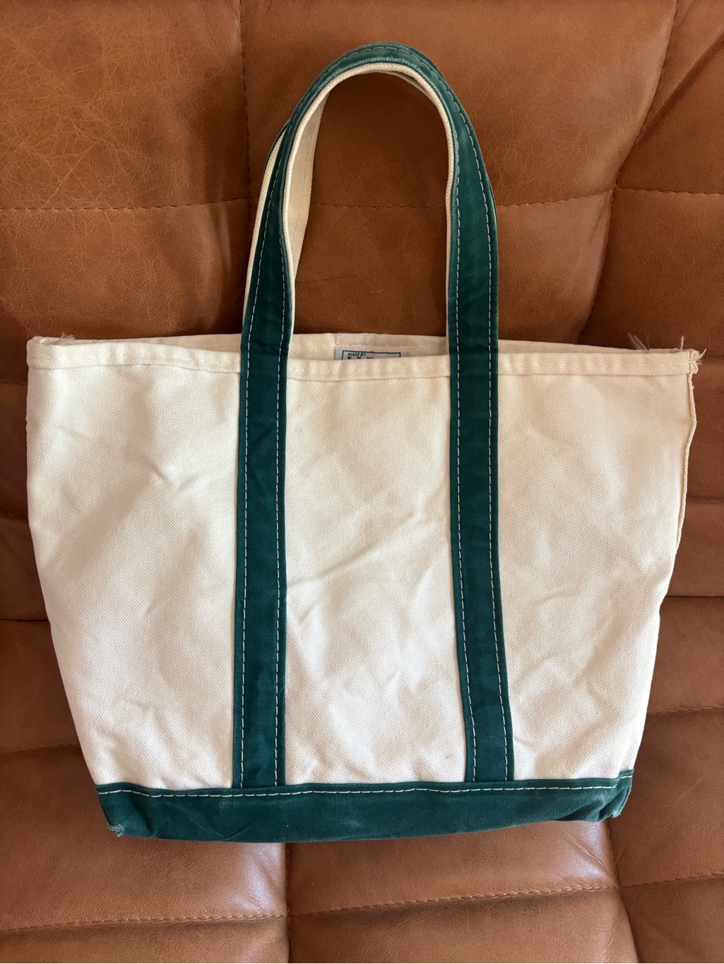 Ll Bean Tote Medium In Rolex Green Green Label  Worn In
